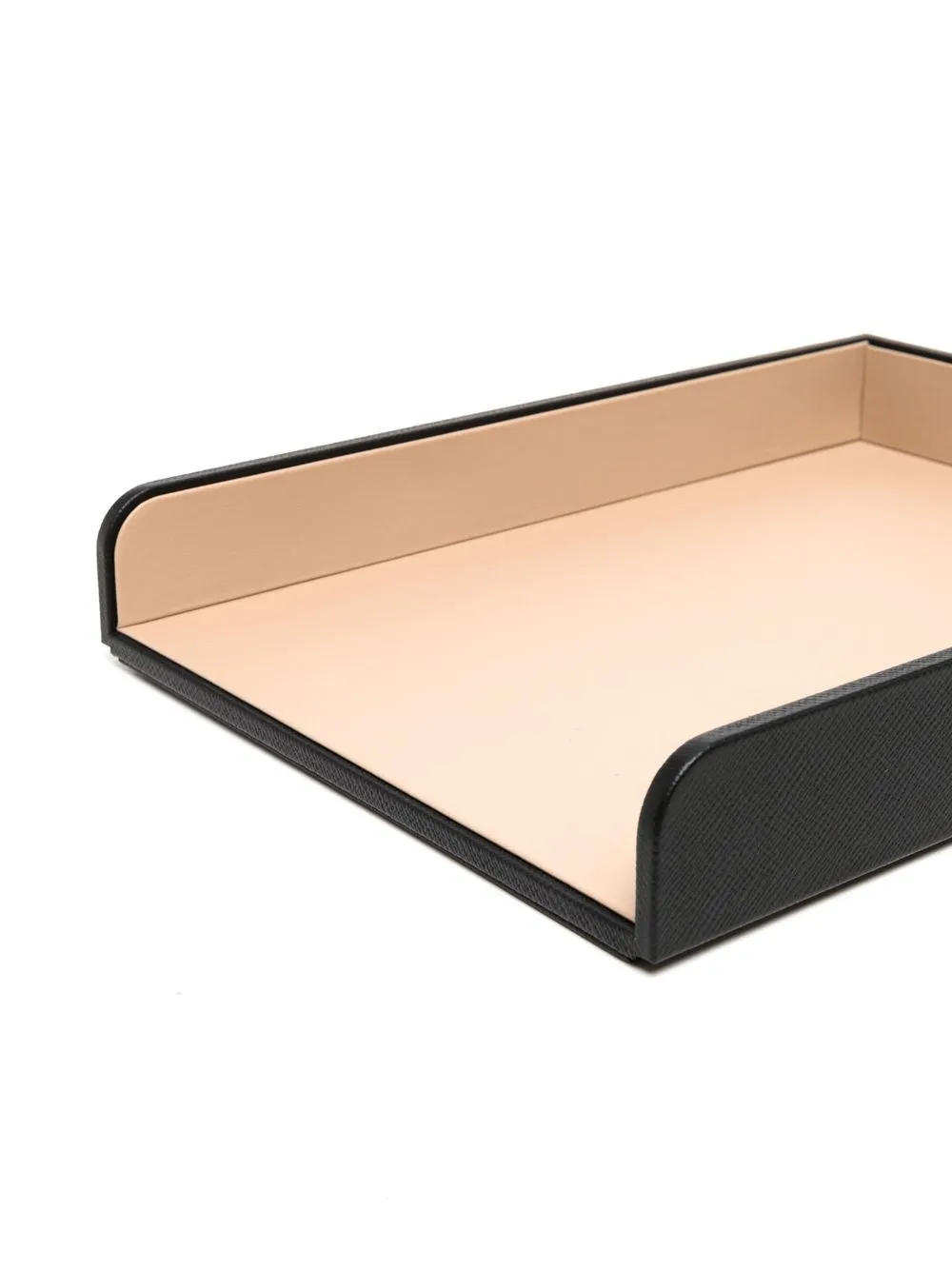 Smythson Ablage Aus Leder Mit Logo-gravur In Black