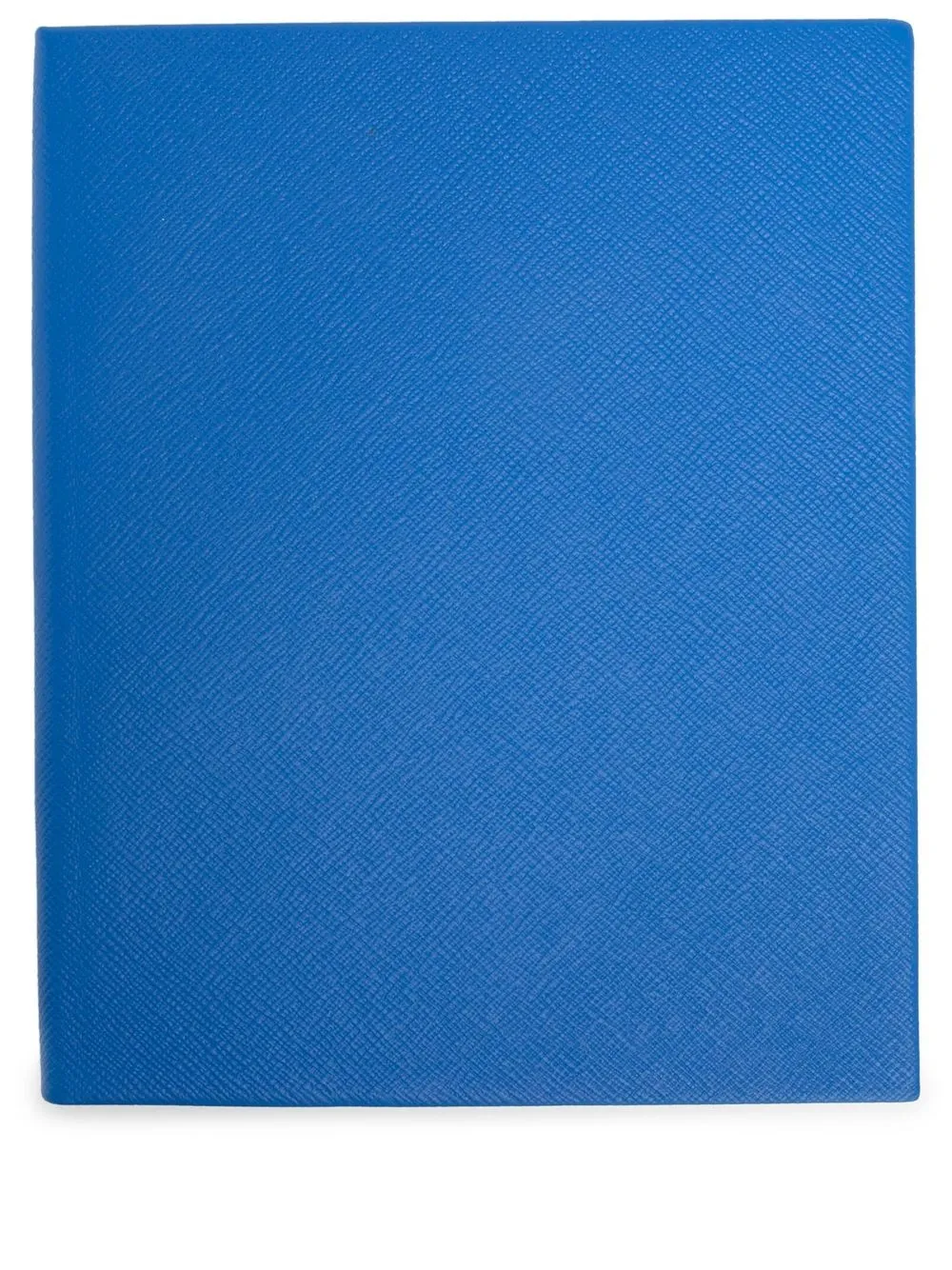 

Smythson grained-texture ruled notebook - Blue