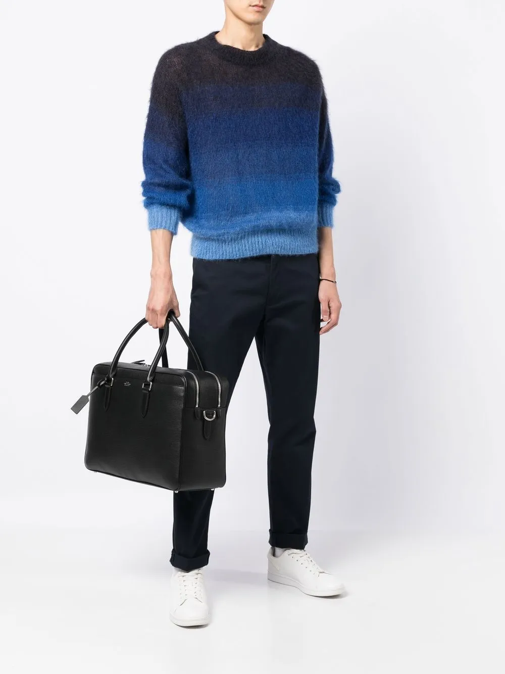 Smythson leather logo-stamp holdall | Men | Image 2