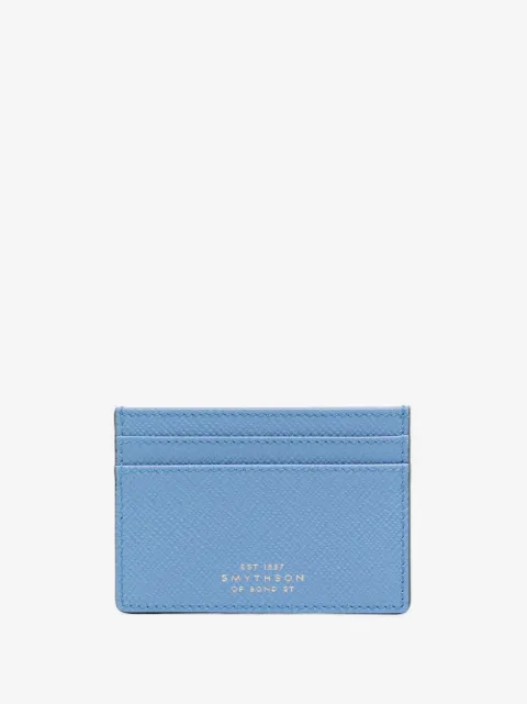 Smythson logo-embossed leather cardholder