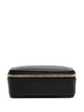 Smythson grained-leather zipped jewellery case - Black
