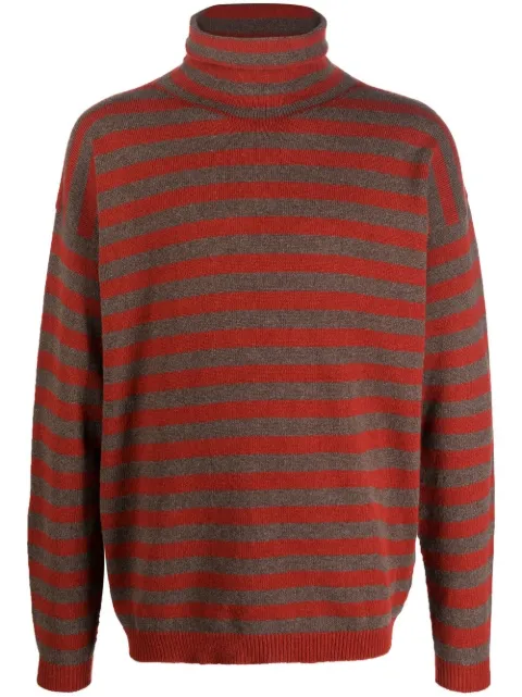 Lardini striped roll neck sweater