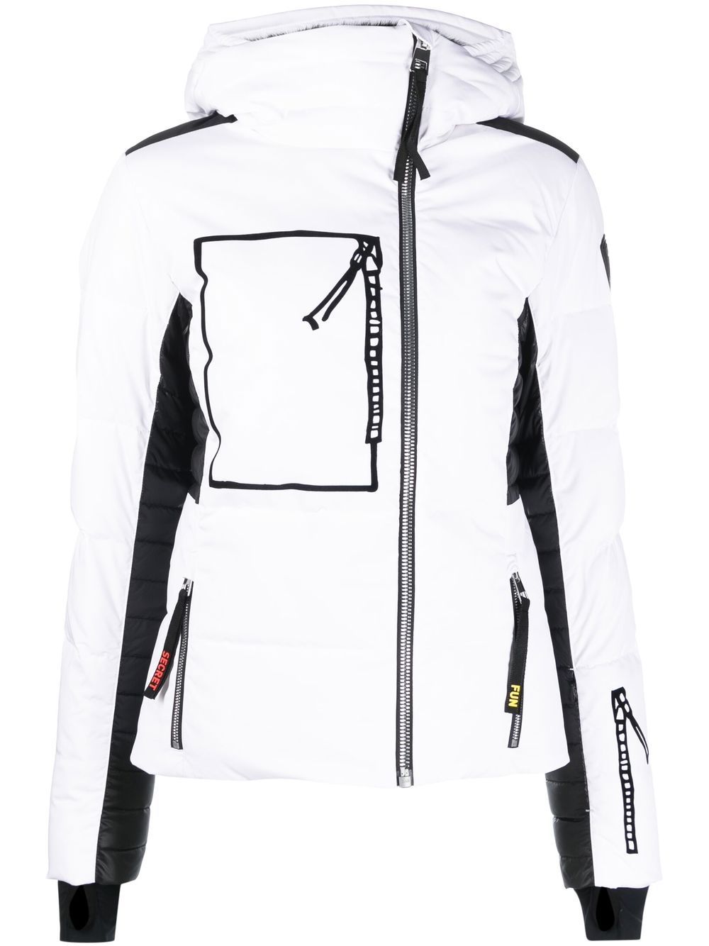 Rossignol Stellar Colour-block Down Jacket In White