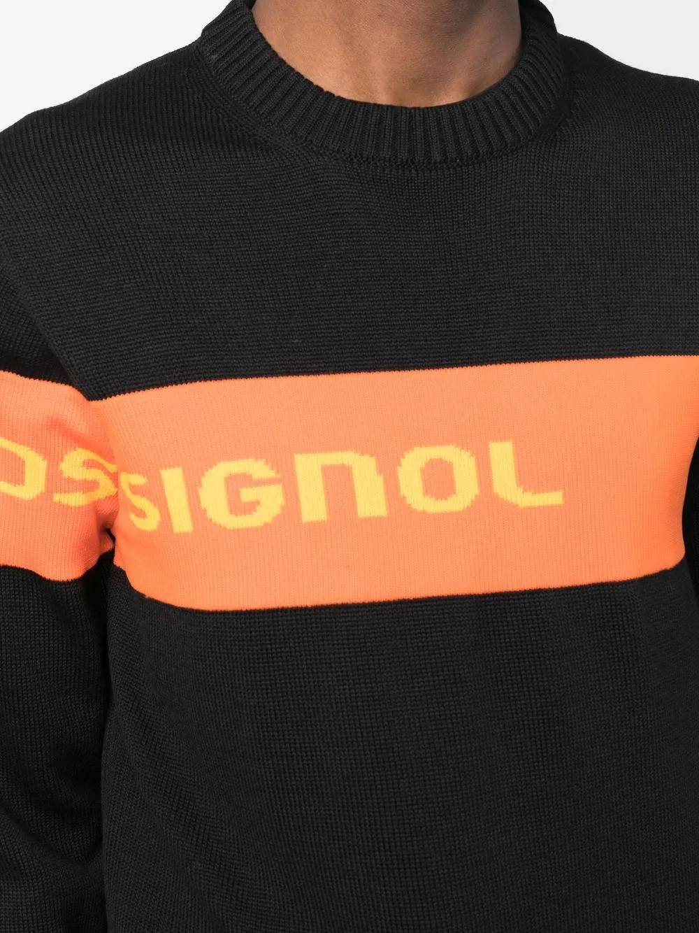 Rossignol Logo-stripe Knit Sweatshirt In Black