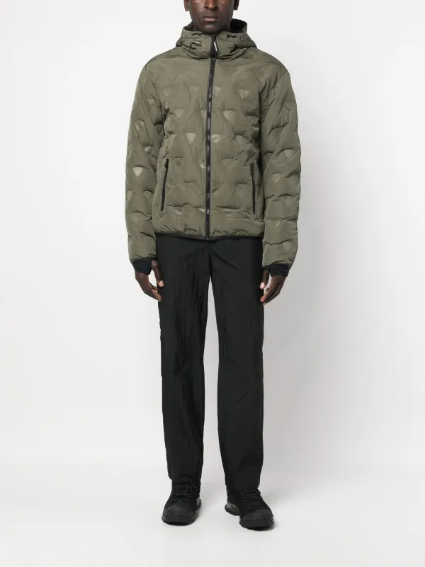 The north face shark down padded jacket grey top