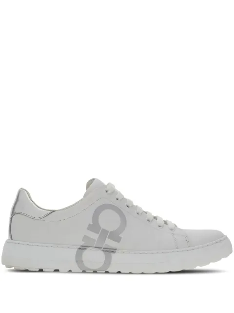 Ferragamo Gancini-print lace-up sneakers