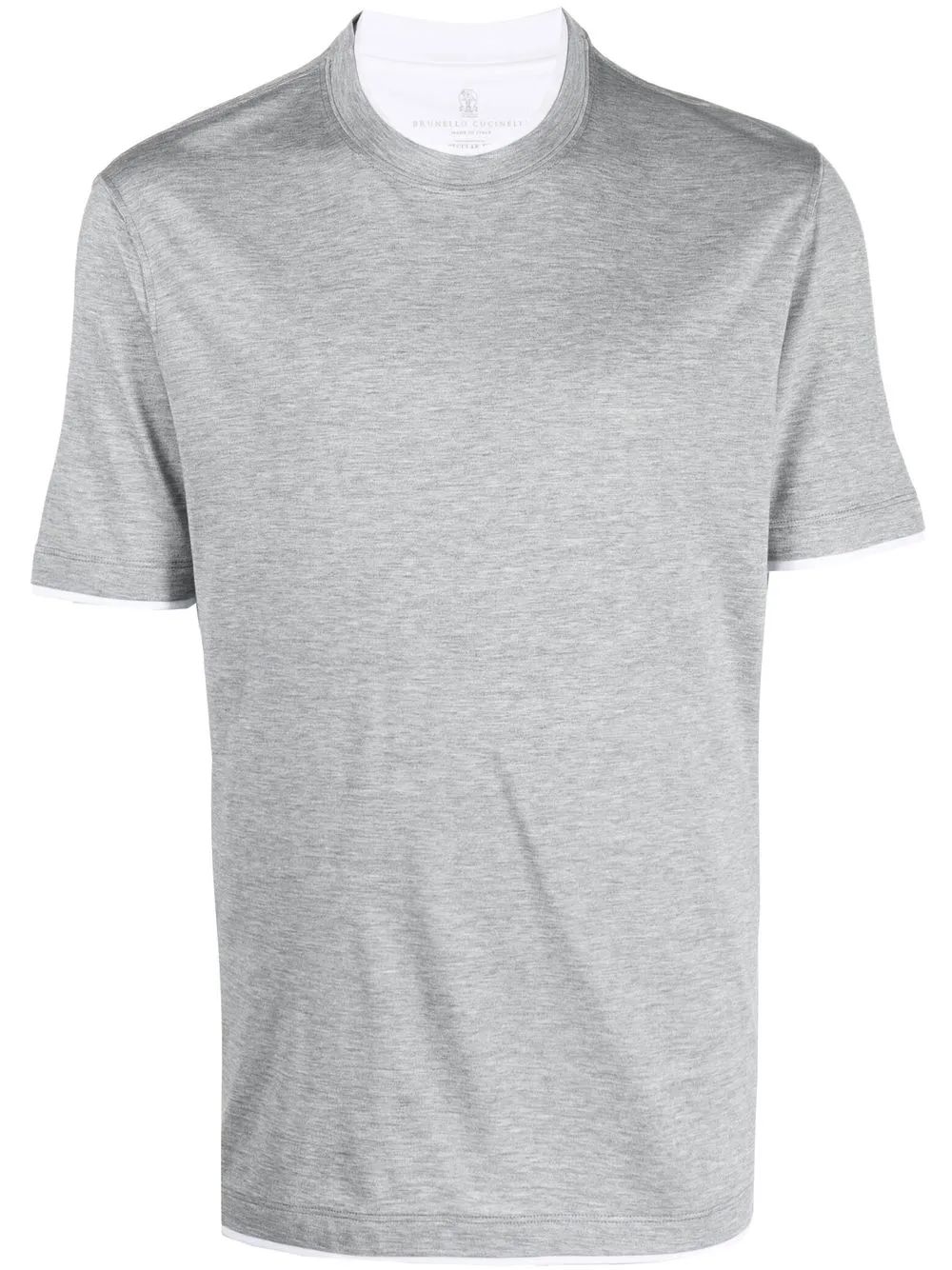 

Brunello Cucinelli layered-collar T-Shirt - Grey