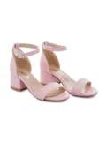 Tulleen patent leather block-heel sandals - Pink