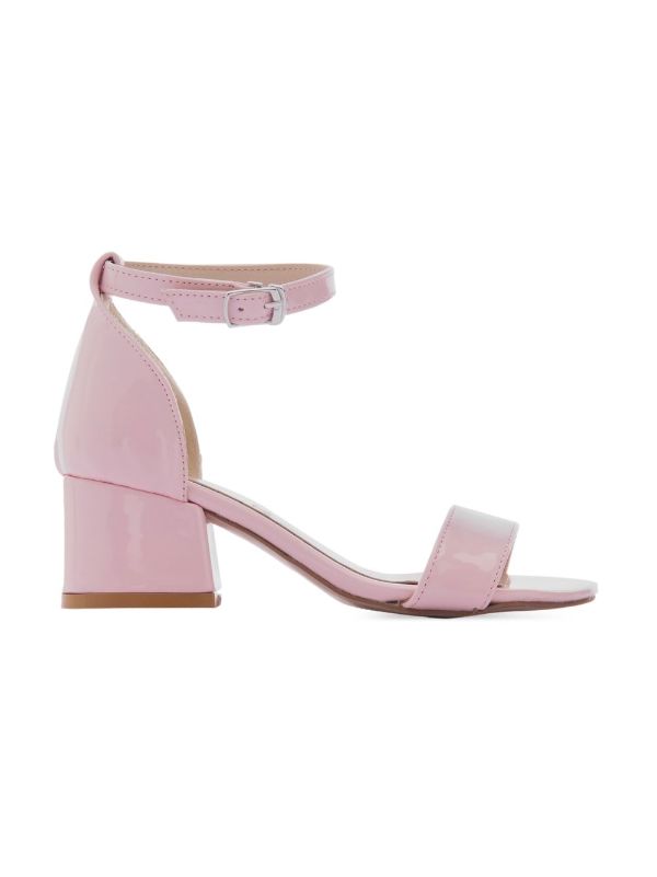 Pale pink outlet block heel sandals