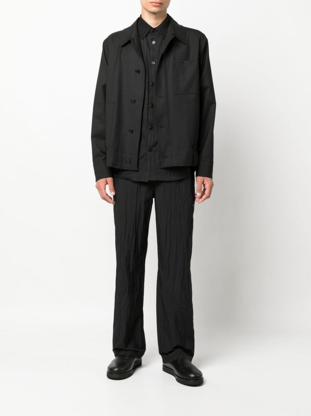 Berner Kühl Uniform straight-point collar overshirt - Black