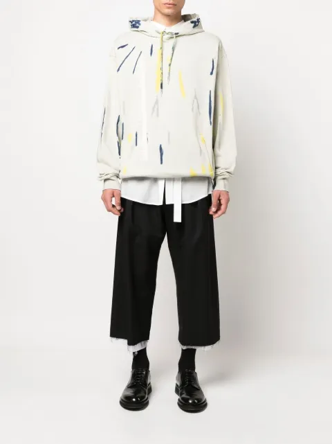 Feng Chen Wang tie-dye print cotton hoodie