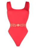 Versace Greca waistband one-piece swimsuit - Red