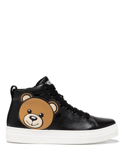 Moschino Kids High-Top-Sneakers mit Teddy
