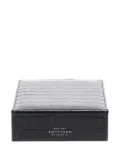 Smythson crocodile-effect leather trinket box - Black