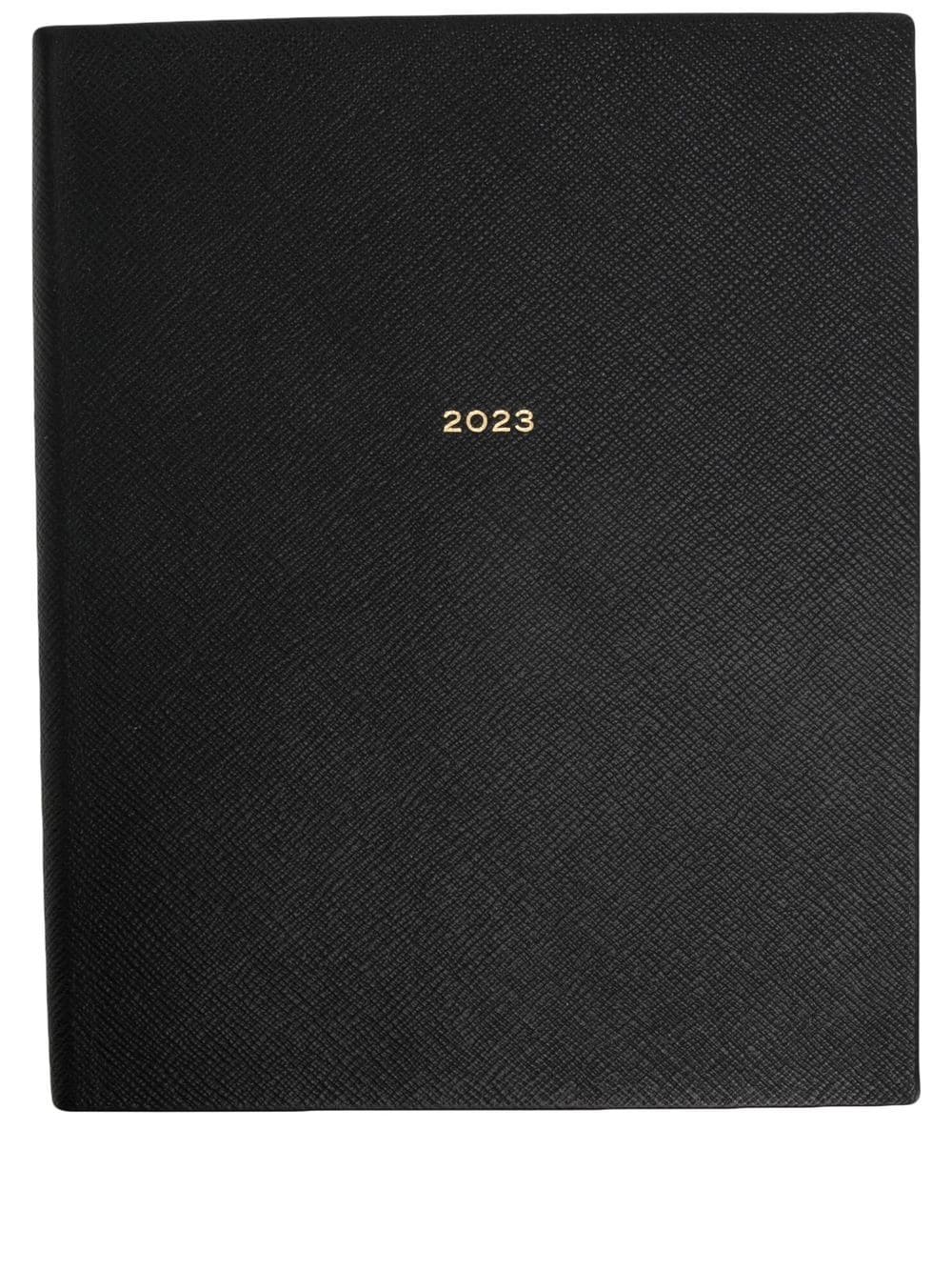 

Smythson grained-texture 2023 diary - Black