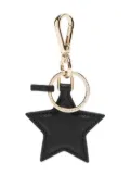 Smythson leather star keyring - Black