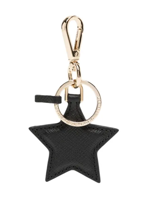 Smythson leather star keyring