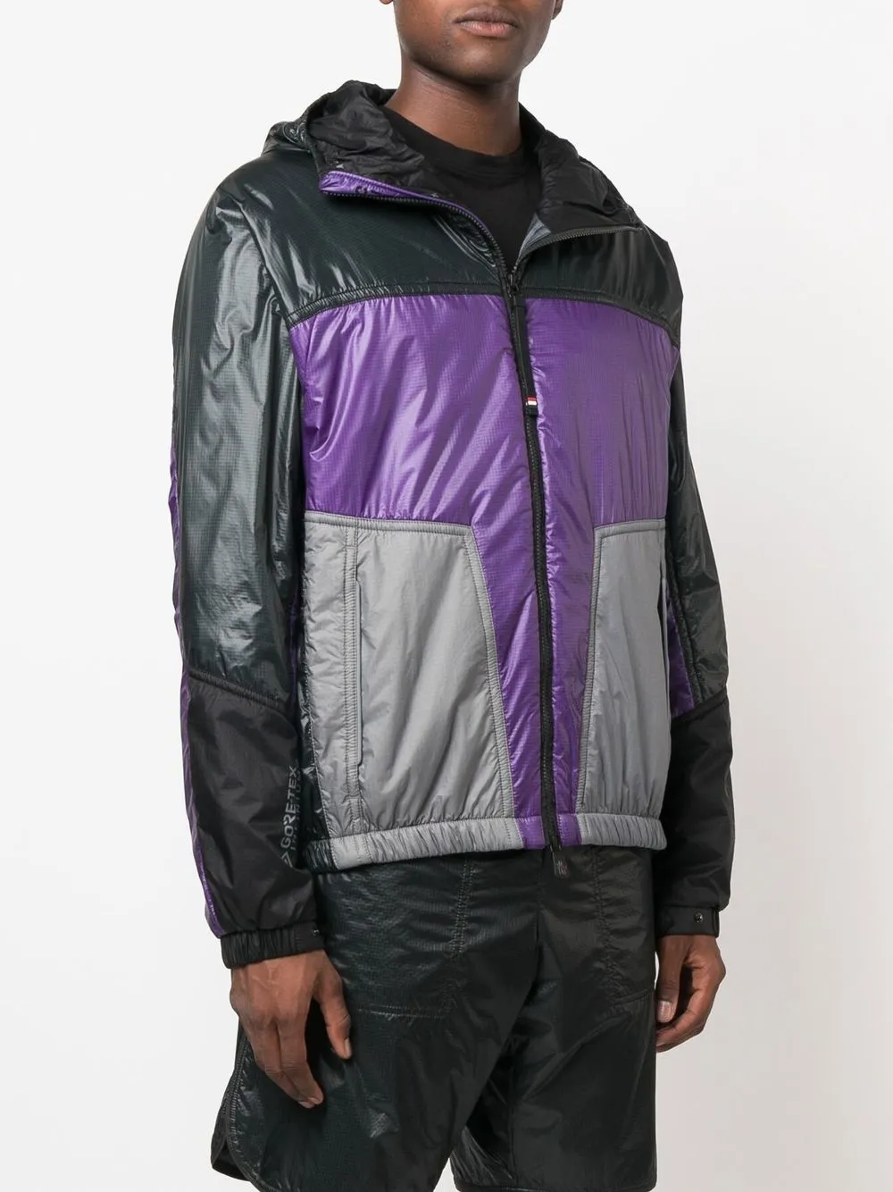  Moncler Grenoble Sportjacke Mit Kapuze   Grau 