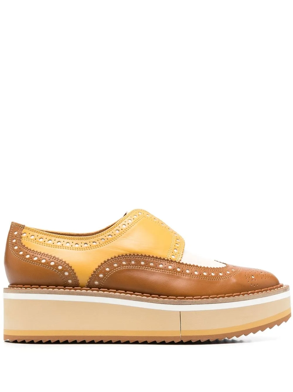 

Clergerie panelled perfortaed-detail loafers - Neutrals