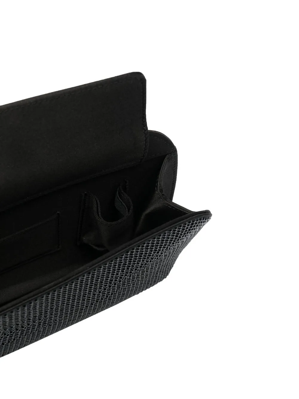 Giorgio Armani La Prima Rhinestone-embellished Clutch Bag in Black, view 5