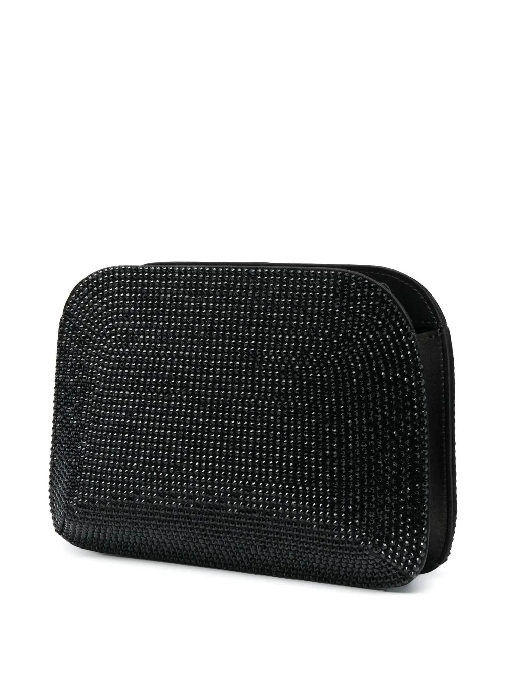 Giorgio Armani La Prima Rhinestone-embellished Clutch Bag in Black, view 3