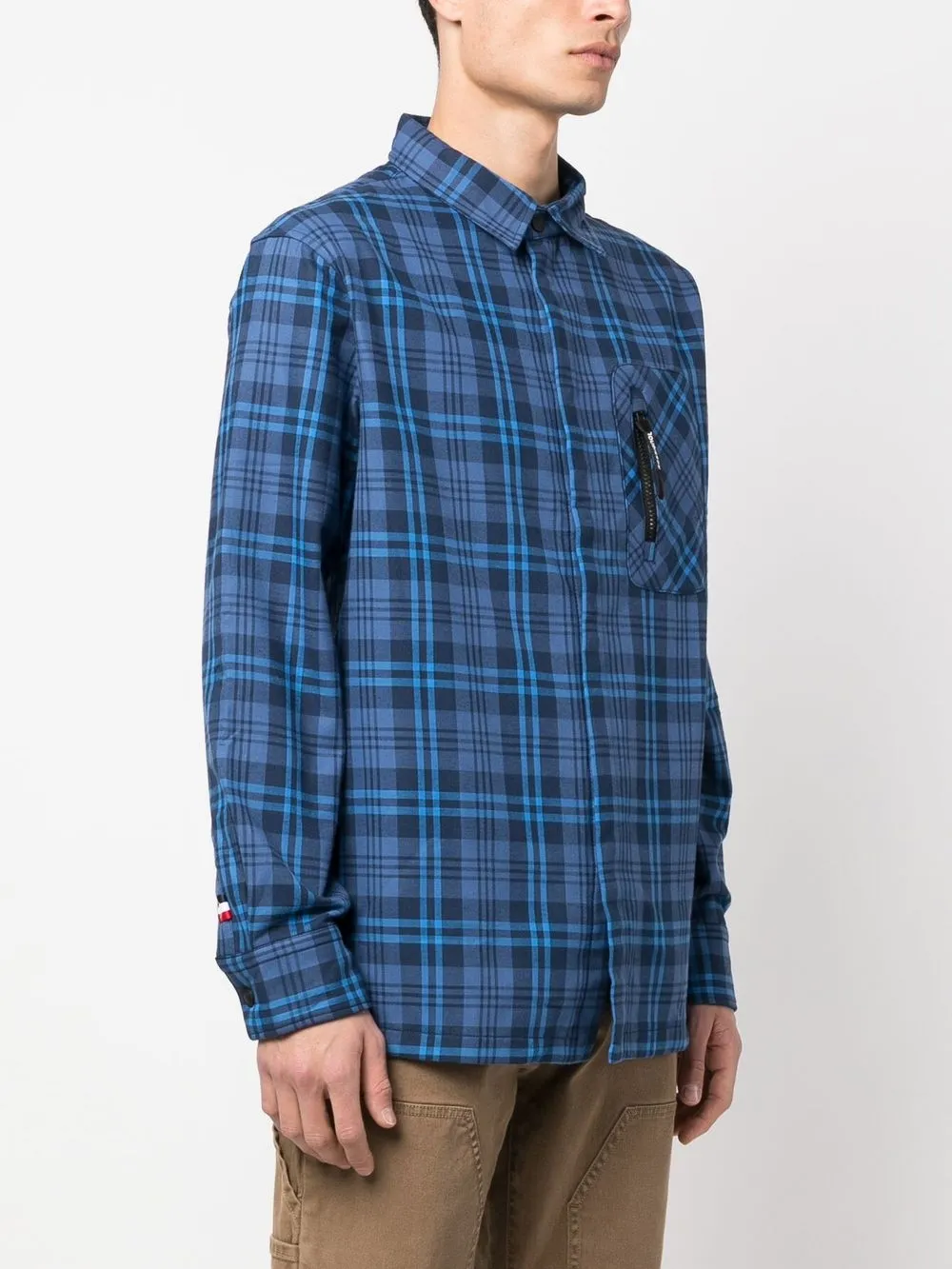 Shop Rossignol Plaid Flannel Shirt In Blue