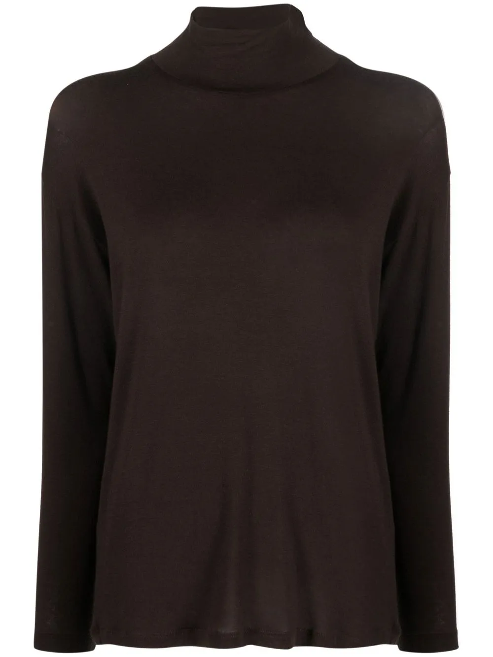 Stefano Mortari Turtleneck Long Sleeve T-shirt In Brown