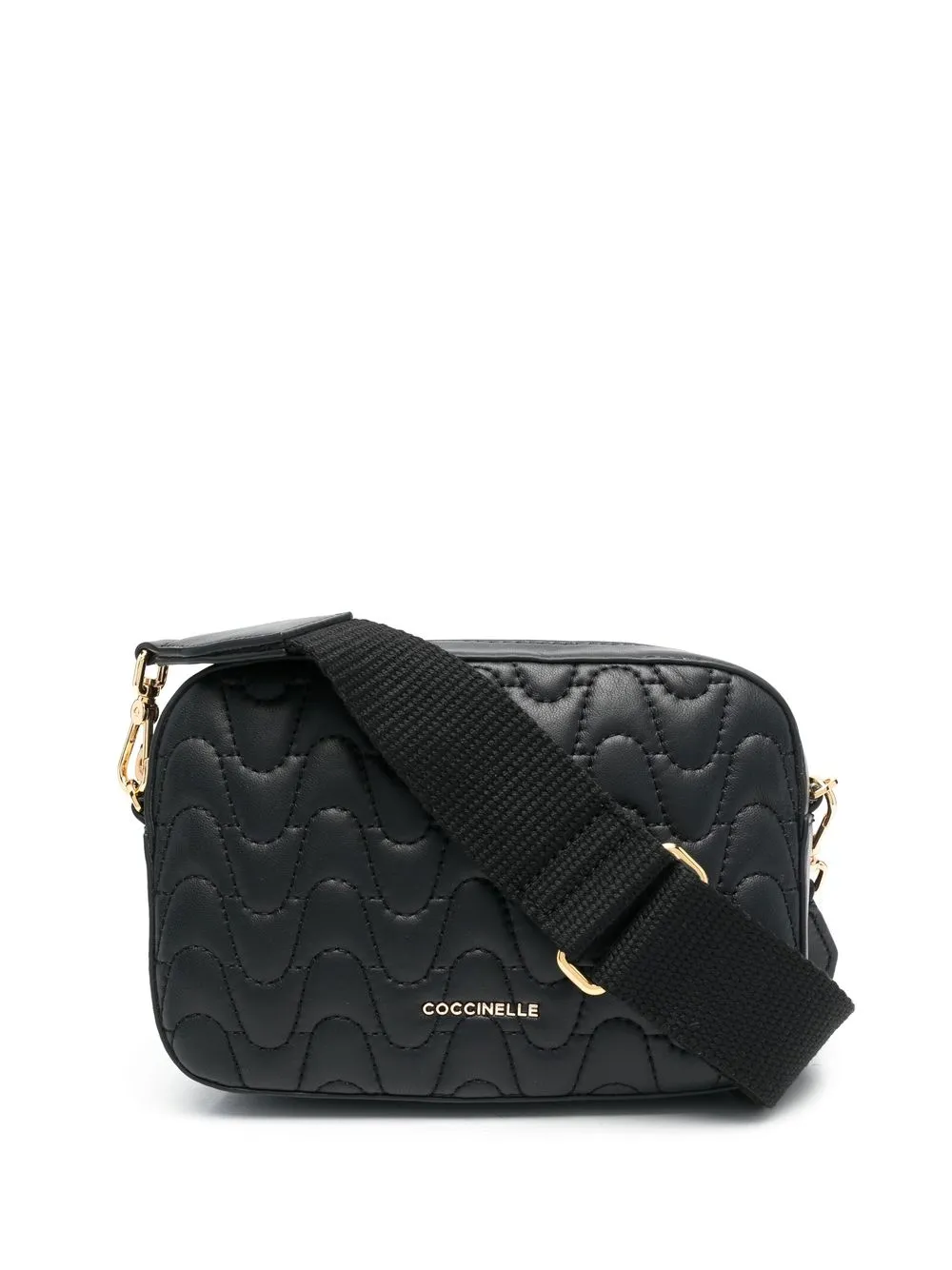 

Coccinelle bolsa crossbody con correa - Negro