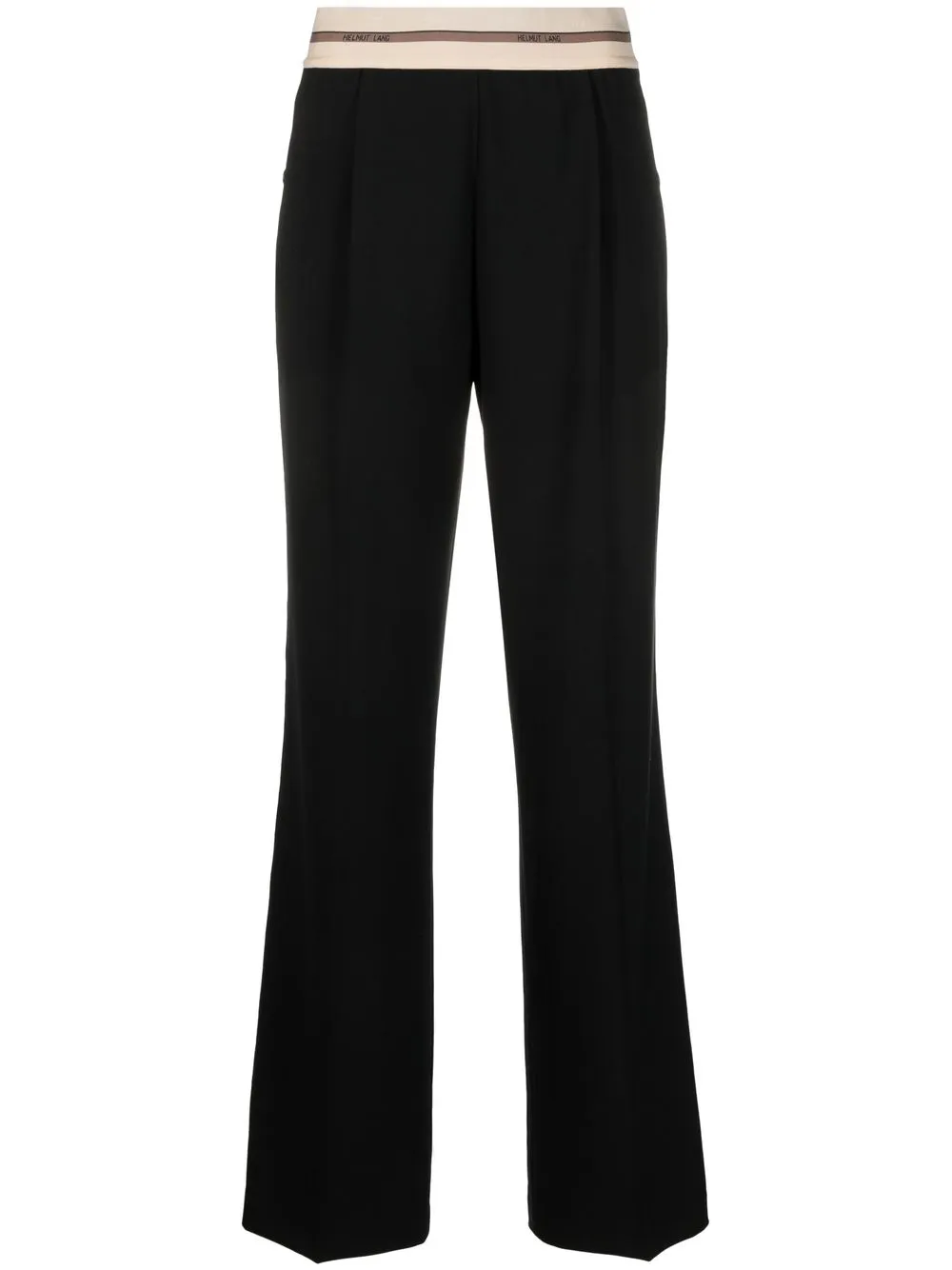 

Helmut Lang logo-waistband straight trousers - Black