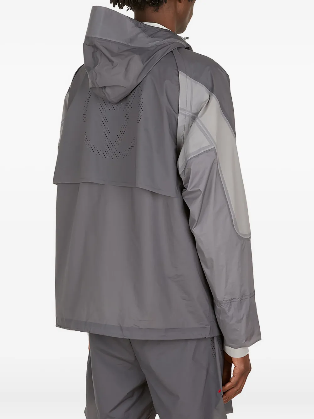 Fila X Slam Jam panelled hooded jacket Grijs