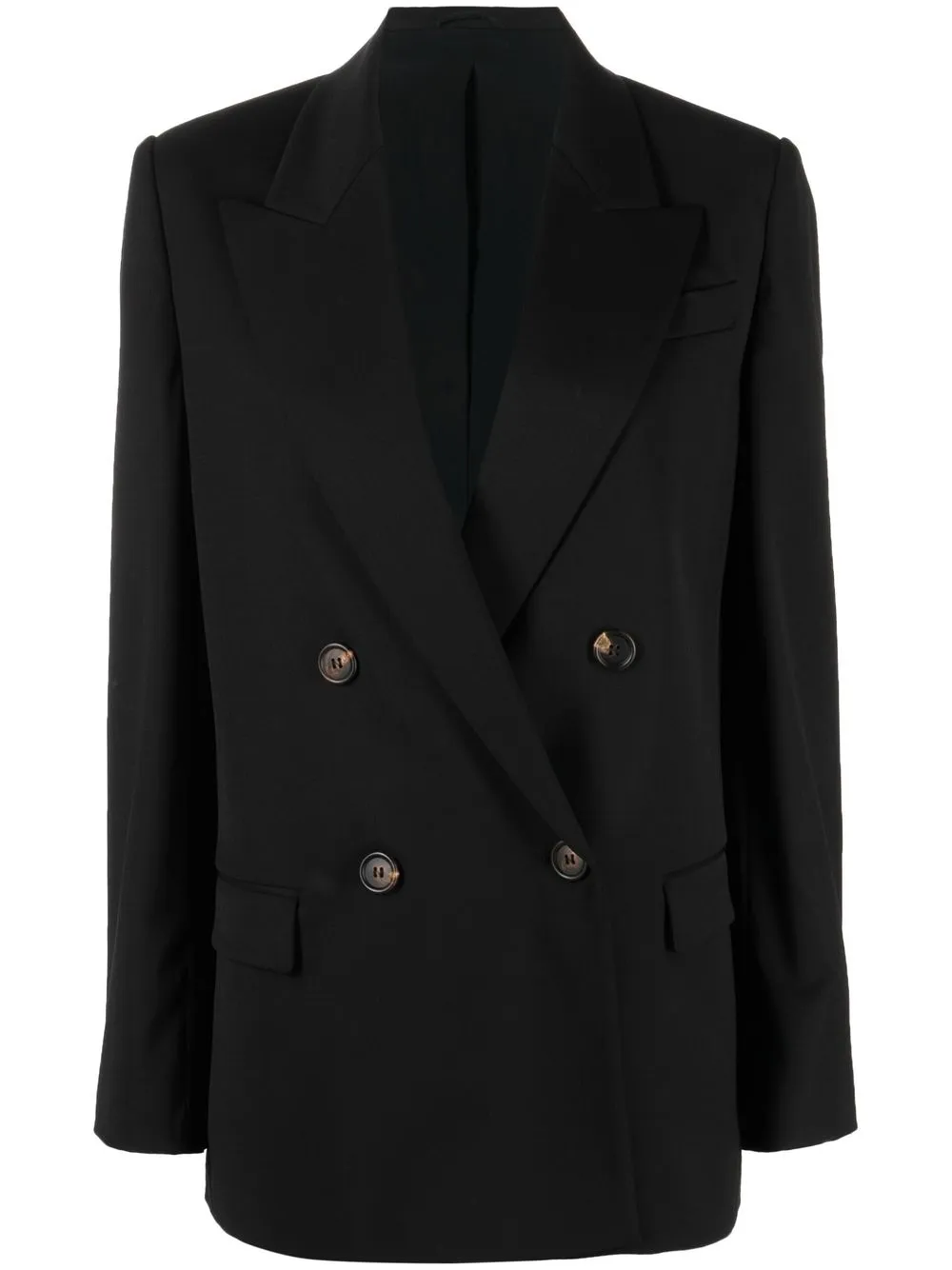 

Brunello Cucinelli blazer con solapas de pico y doble botonadura - Negro