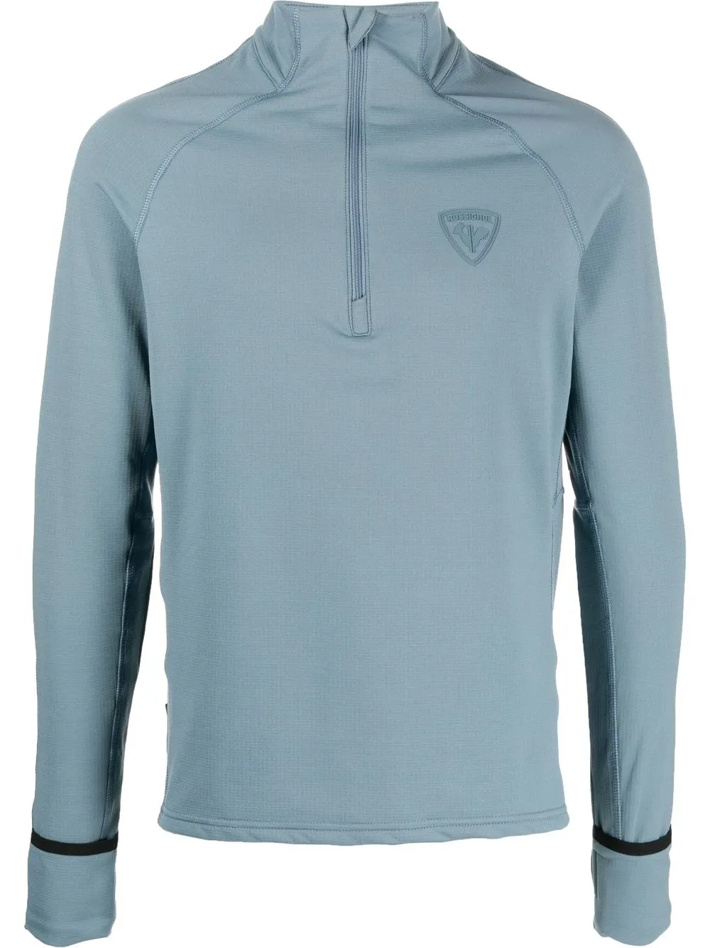 Rossignol Logo-print Half-zip Performance Top In Blue