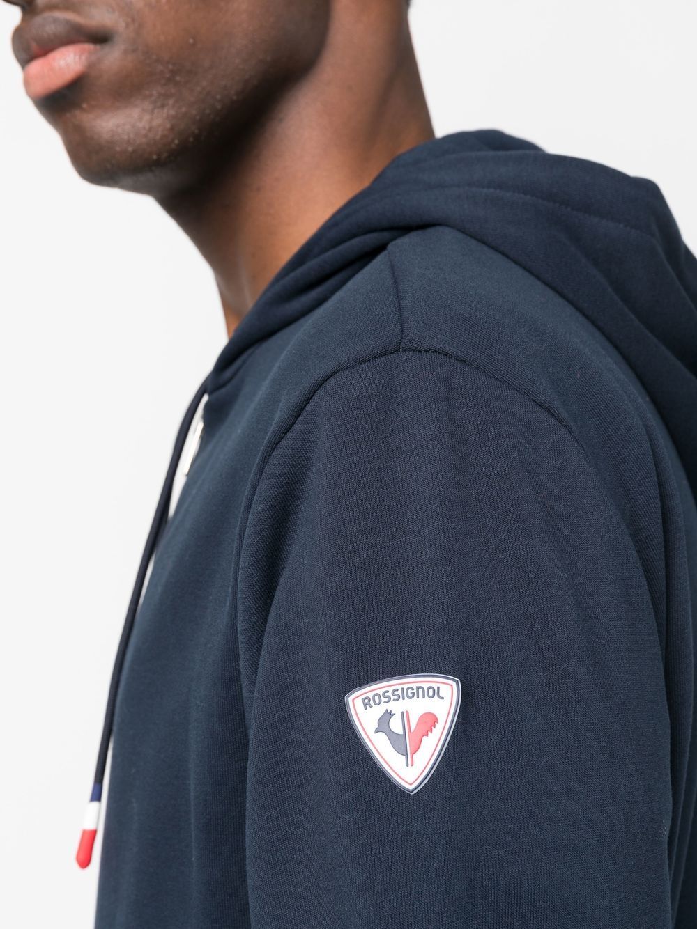 Shop Rossignol Logo-print Zip-up Hoodie In Blue