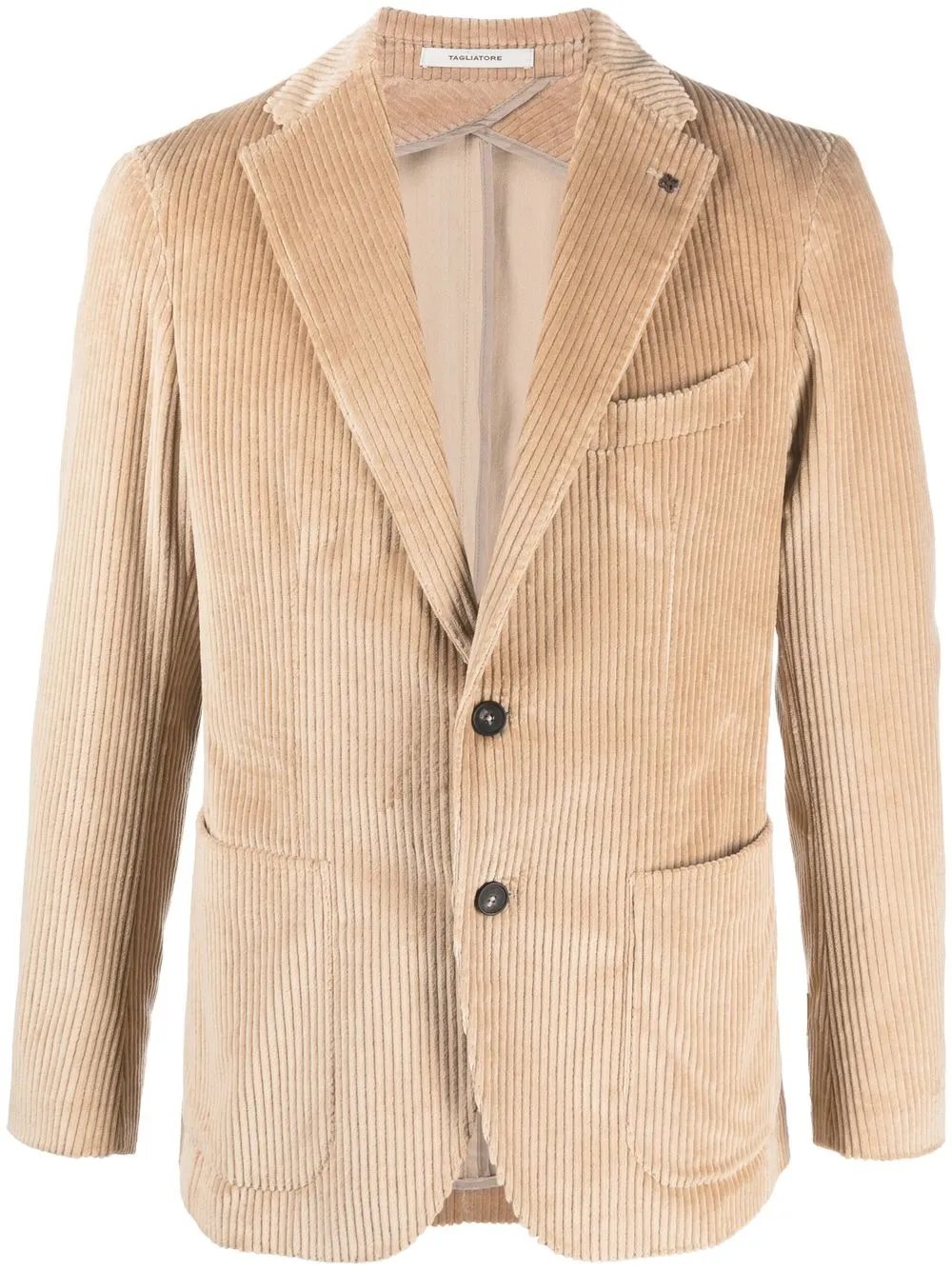 

Tagliatore corduroy single-breasted blazer - Neutrals