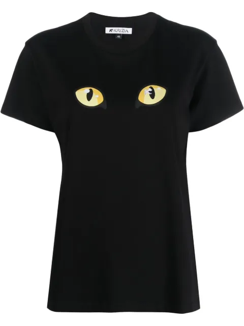 Krizia playera con ojos estampados