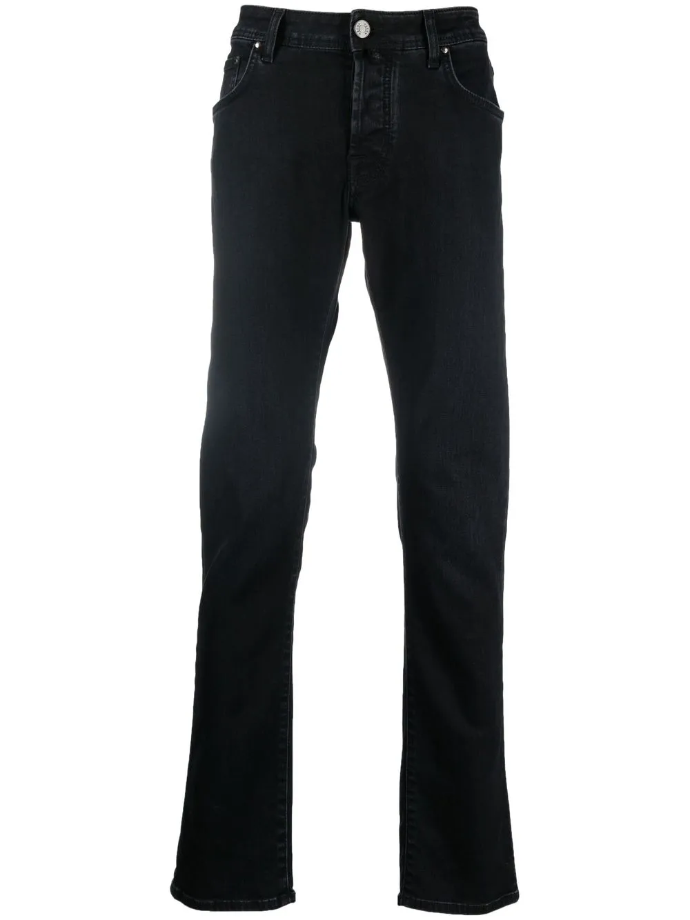Jacob Cohen jeans rectos con bolsillo cuadrado - Negro
