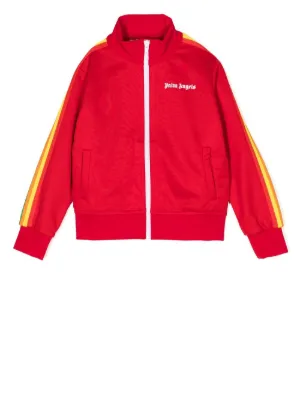 Palm Angels Kids logo-print Cotton Track Jacket | Red | FARFETCH