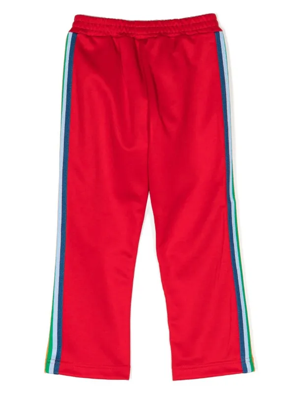 Palm Angels Kids side-stripe Logo Track Pants | Red | FARFETCH