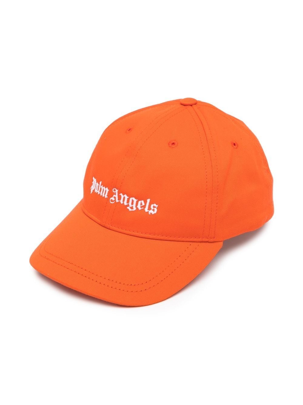palm angels kids casquette à logo brodé - orange