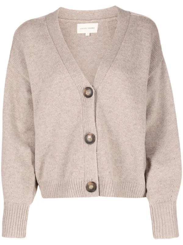 Loulou Studio Zanzibar V-neck Cardigan 