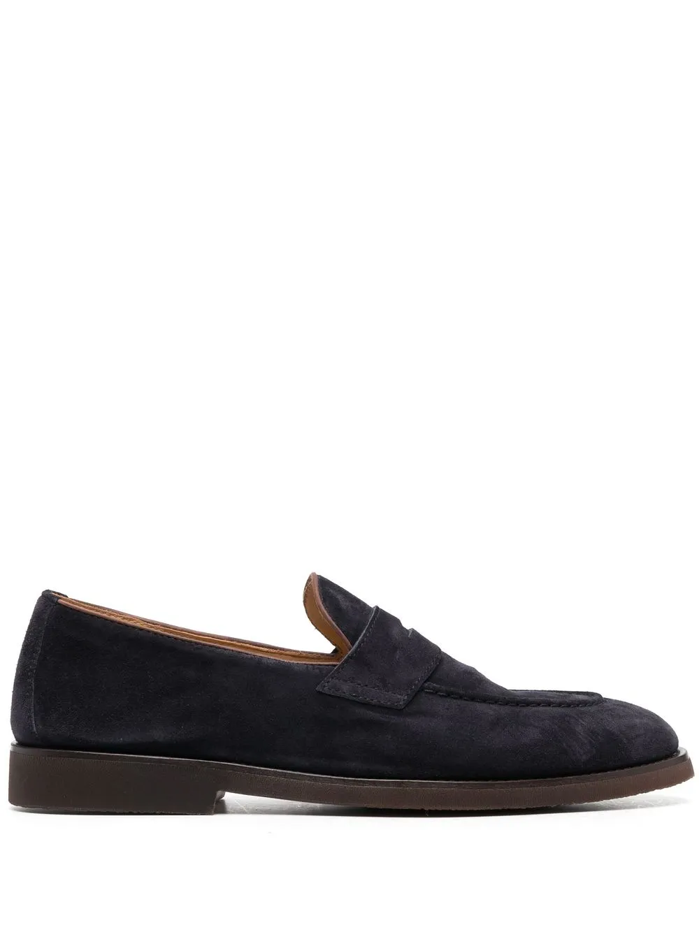 

Brunello Cucinelli mocasines con puntera de almendra - Azul