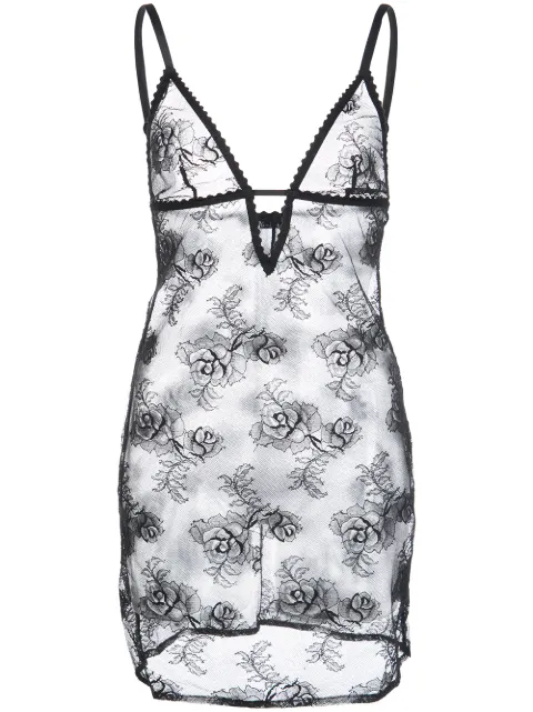 Fleur Du Mal floral-lace detail slip