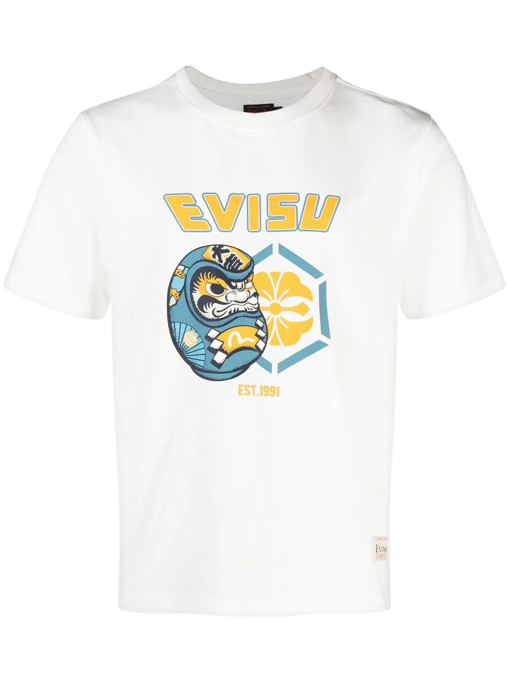 

EVISU Daruma and Kamon print T-shirt - White