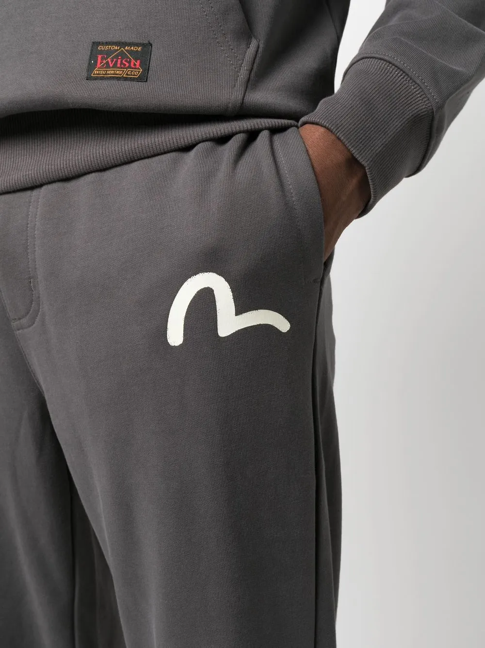 image 5 of evisu logo印花棉运动裤