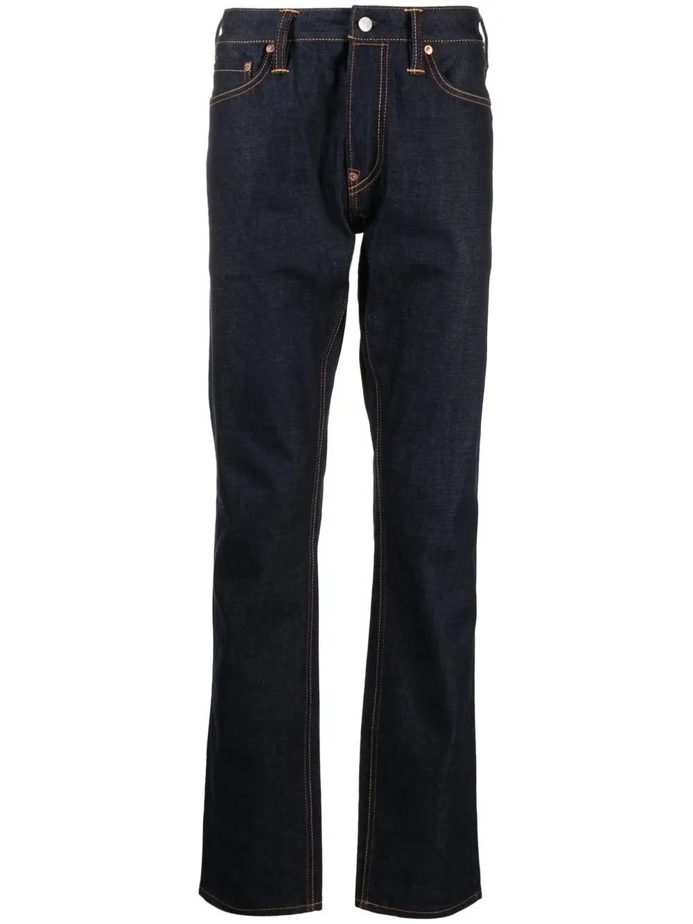 

EVISU printed straight-leg jeans - Blue