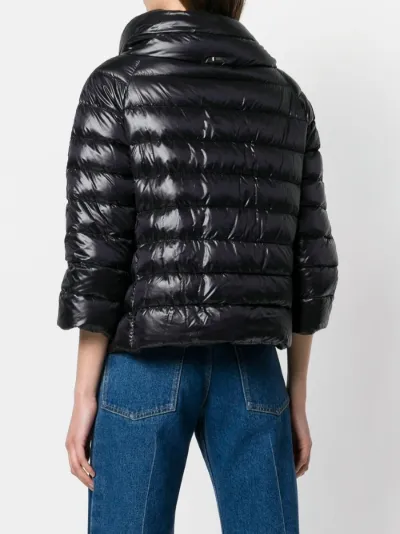 Ultralight quilted high-shine puffer 