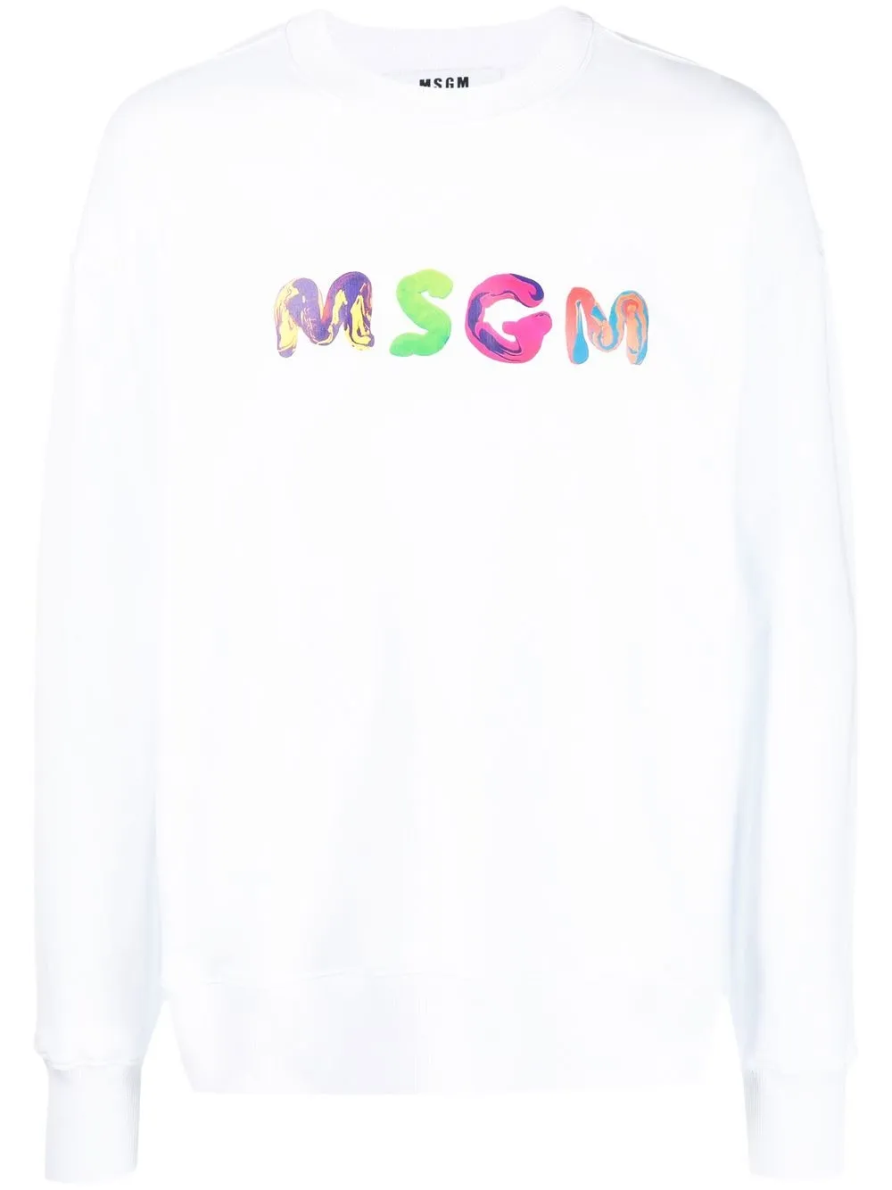 

MSGM logo-print cotton jumper - White