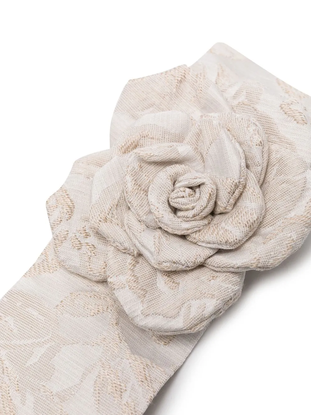 Monnalisa Haarband met bloemenprint - Beige