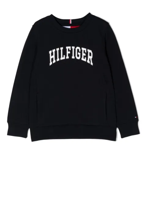 Tommy Hilfiger Junior logo-print crew neck sweatshirt