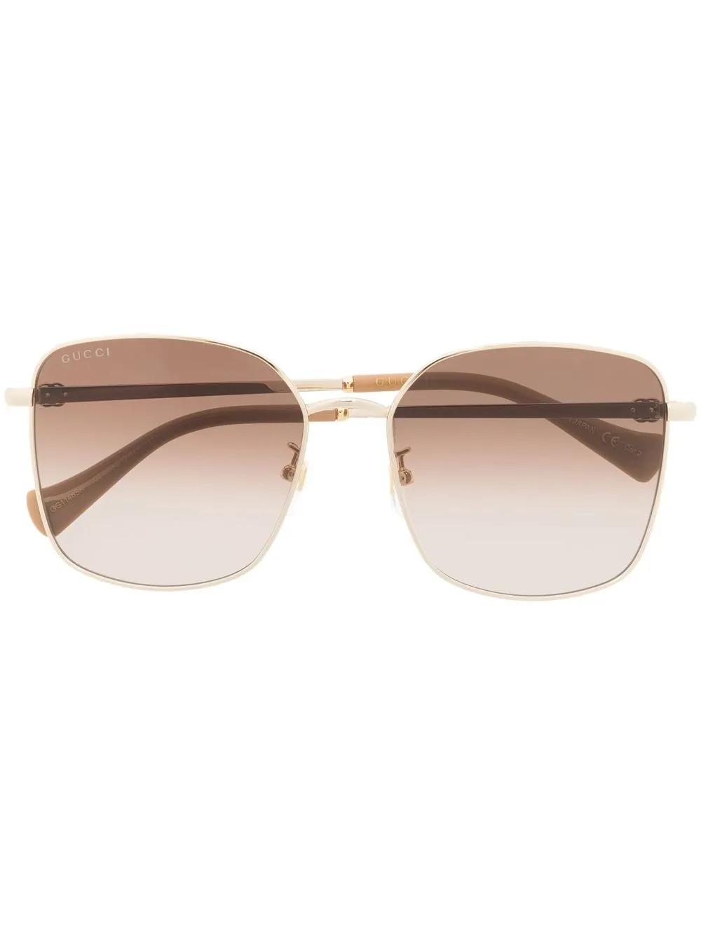 

Gucci Eyewear lentes de sol con armazón cuadrada - Dorado